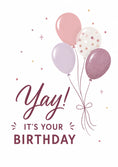 Load image into Gallery viewer, Pink Balloon Bunch Yay It's Your 55th Birthday Card for Her
