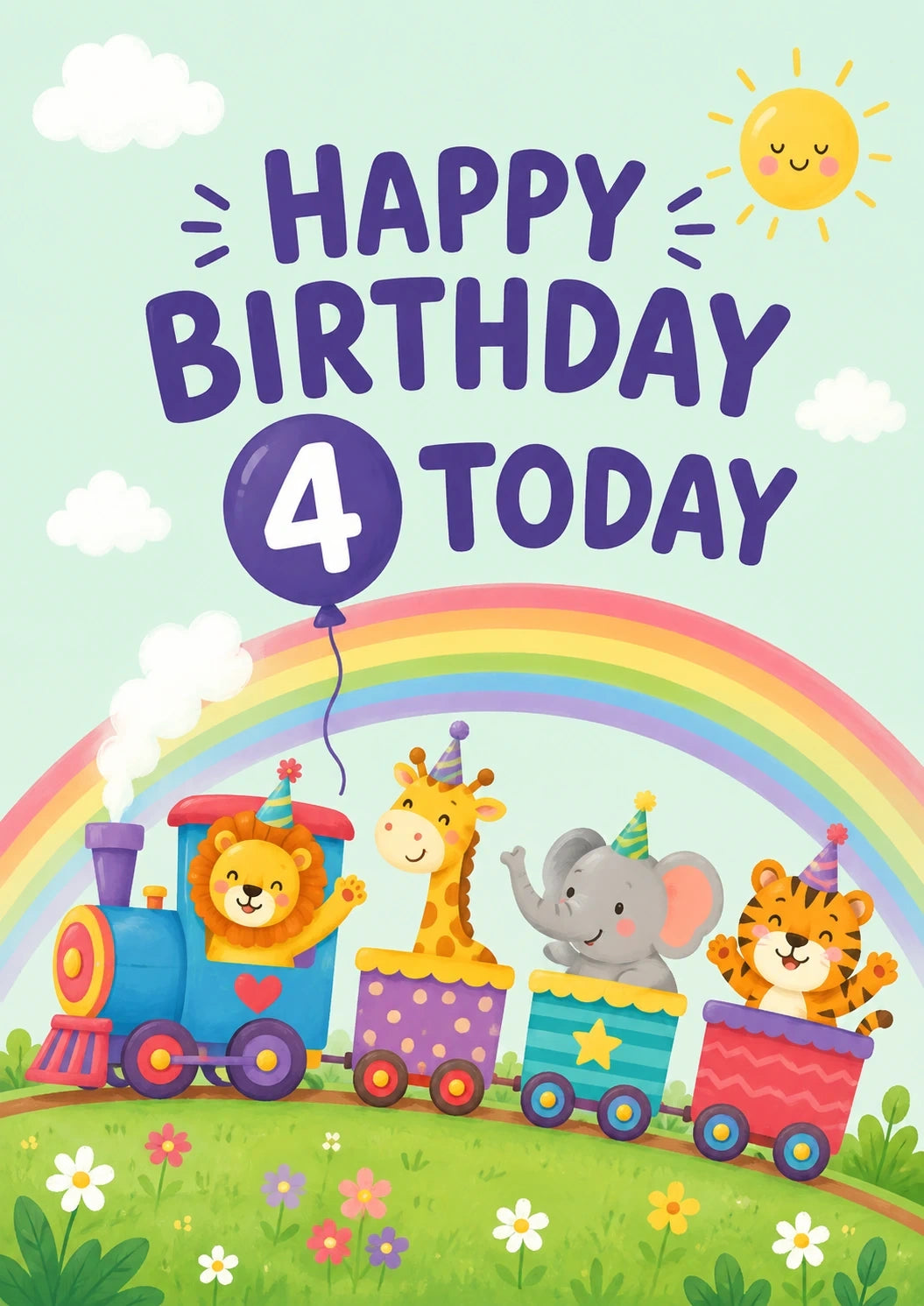 Birthdays - Personalised Card — with punch holes