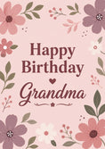 Load image into Gallery viewer, Floral Pink Grandma 100th Birthday Card for Her
