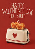 Load image into Gallery viewer, Funny Hot Stuff Toaster Valentine's Day Card for Partner
