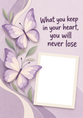 Load image into Gallery viewer, Purple Butterfly From the Heart Photo Upload Sympathy Card for Best Friend
