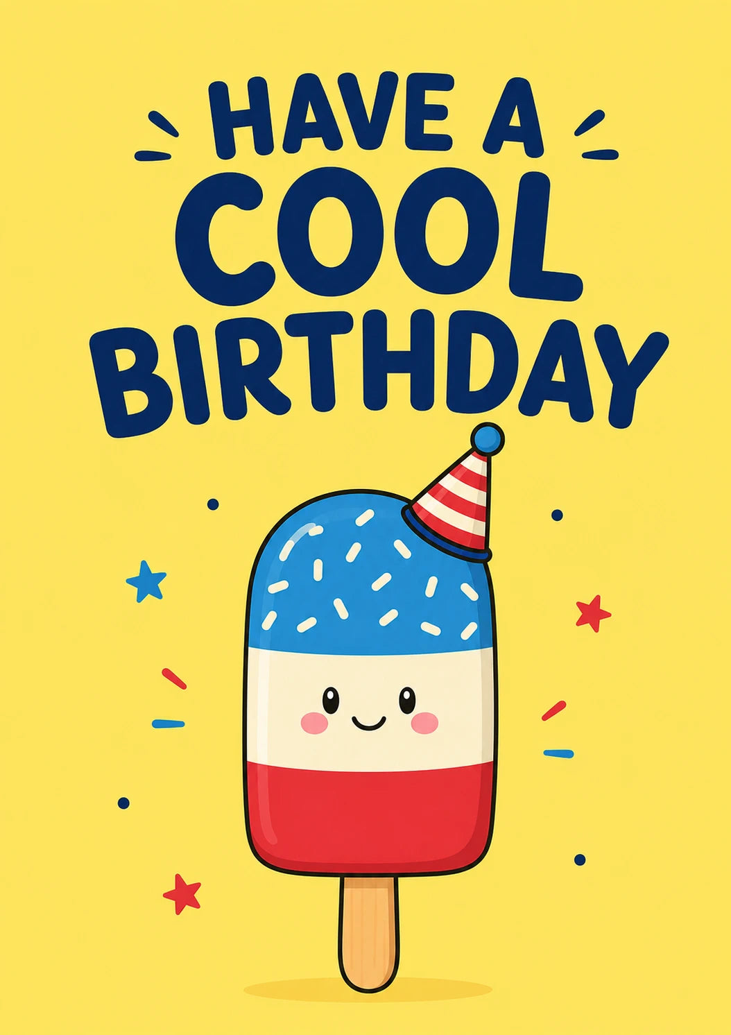 Funny Cool Popsicle Ice Lolly 2nd Birthday Card