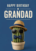 Load image into Gallery viewer, Funny Cool Cactus in Straw Hat Grandad Birthday Card
