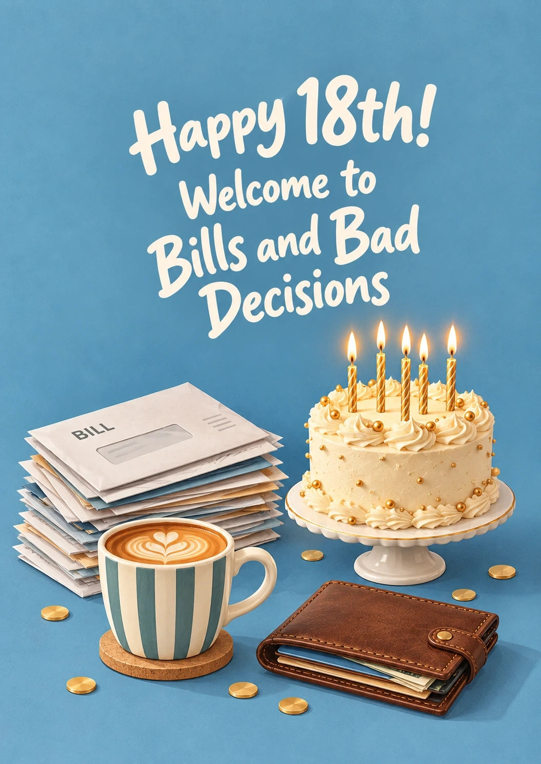 Birthdays - Personalised Card — with punch holes