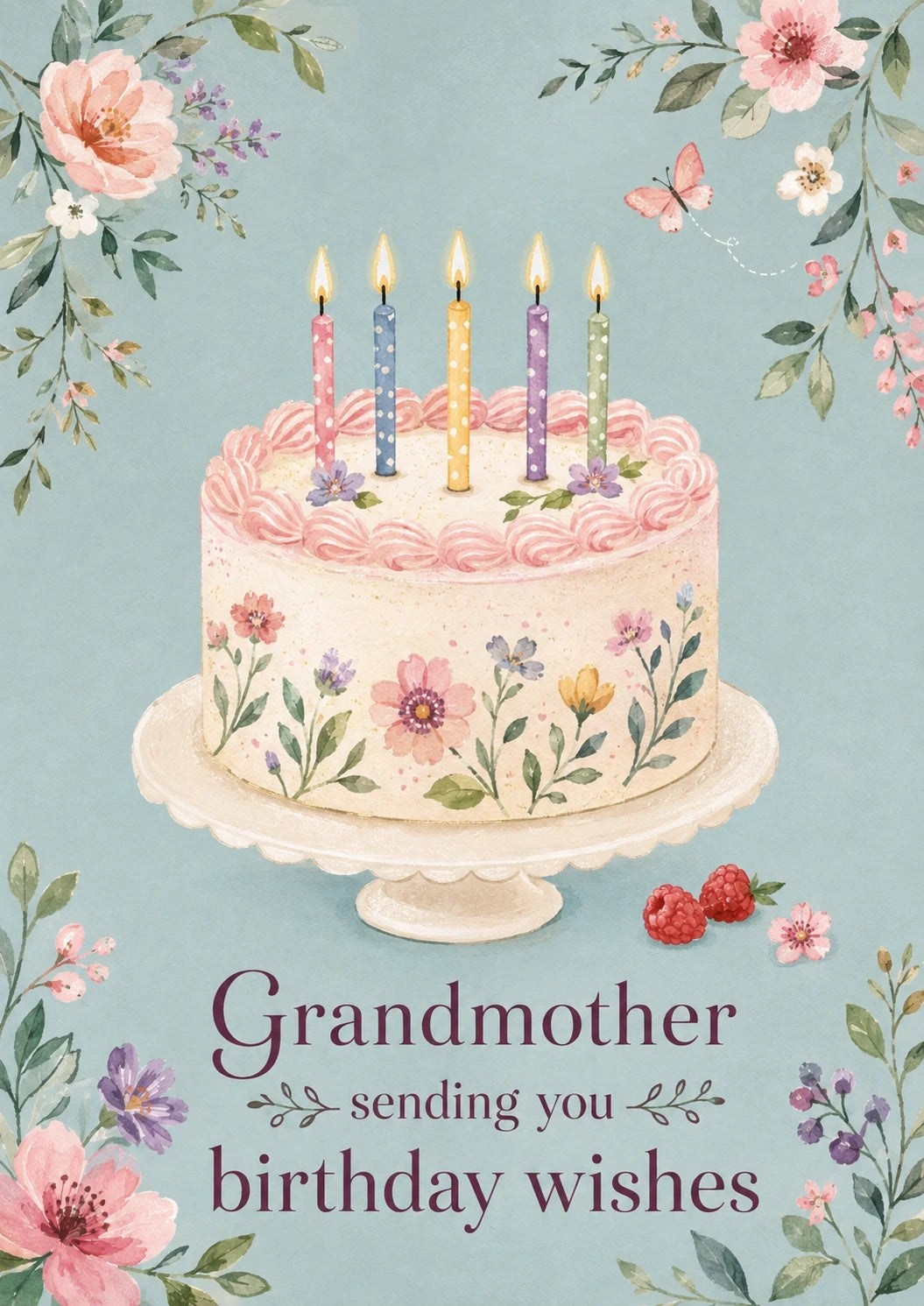 Birthdays - Personalised Card — with punch holes