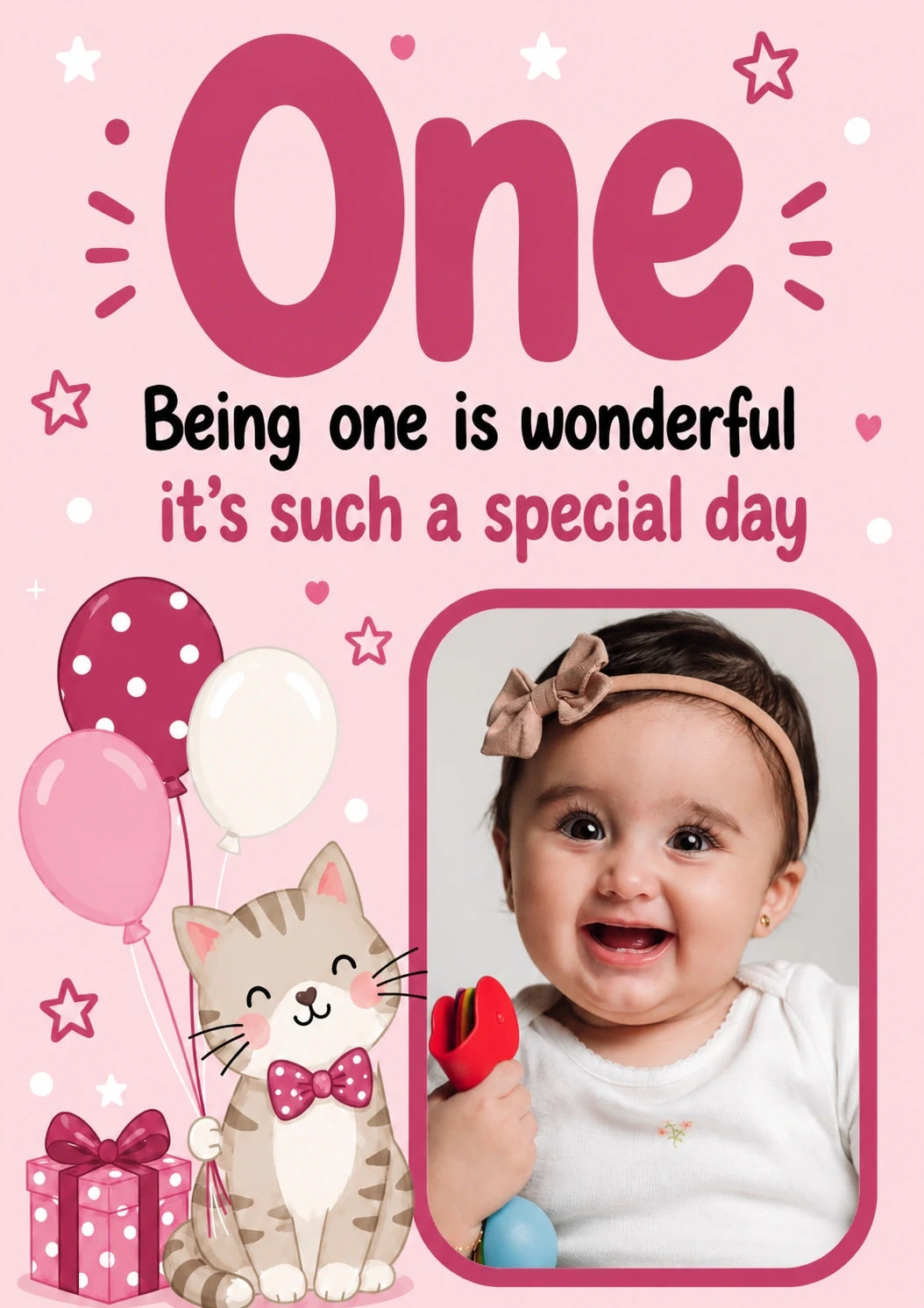 Birthdays - Personalised Card — with punch holes