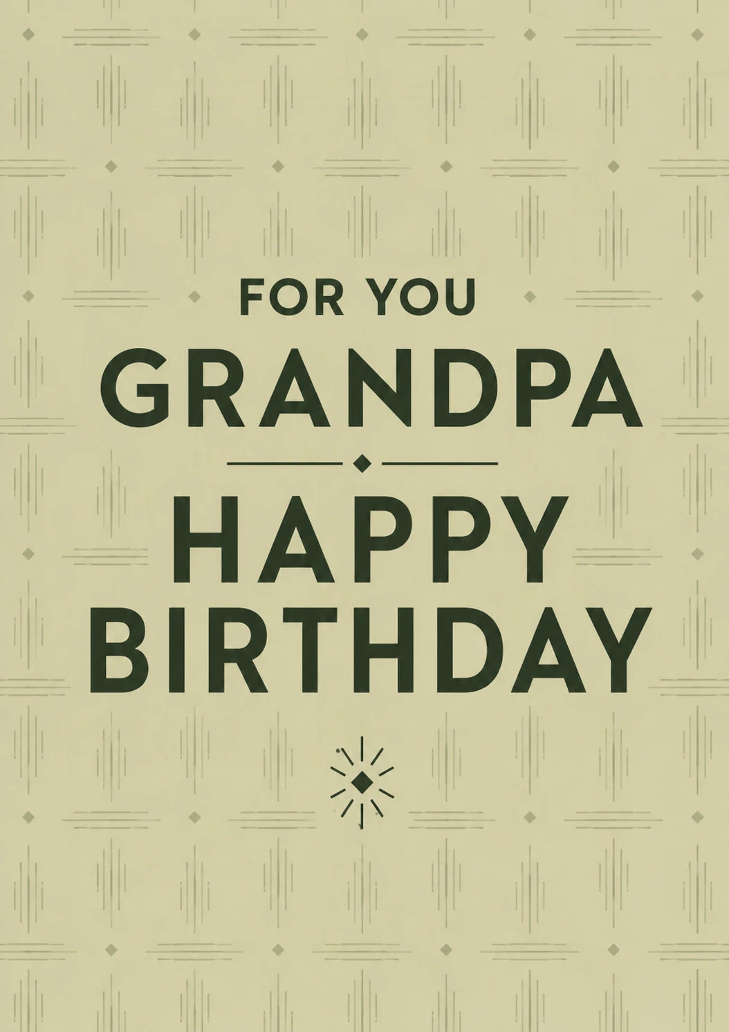 For You Grandpa Happy Birthday Card for Him