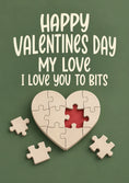 Load image into Gallery viewer, Valentine's day - Personalised Card — with punch holes
