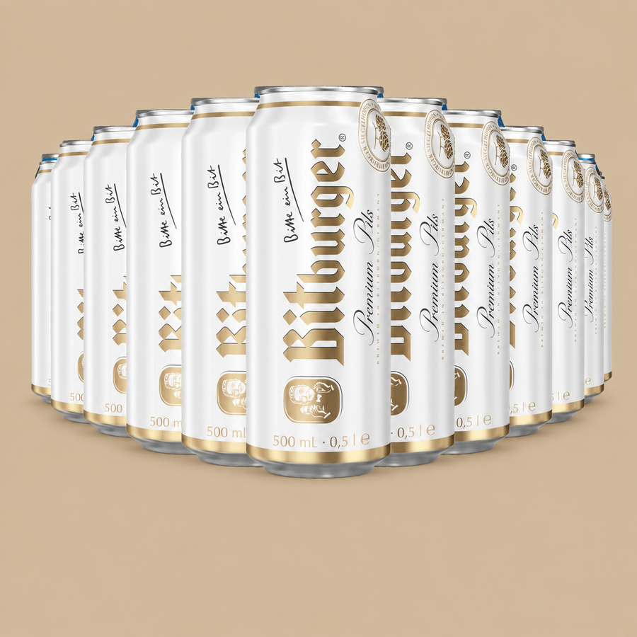 Bitburger Premium Pils German Beer (Pack of 12)
