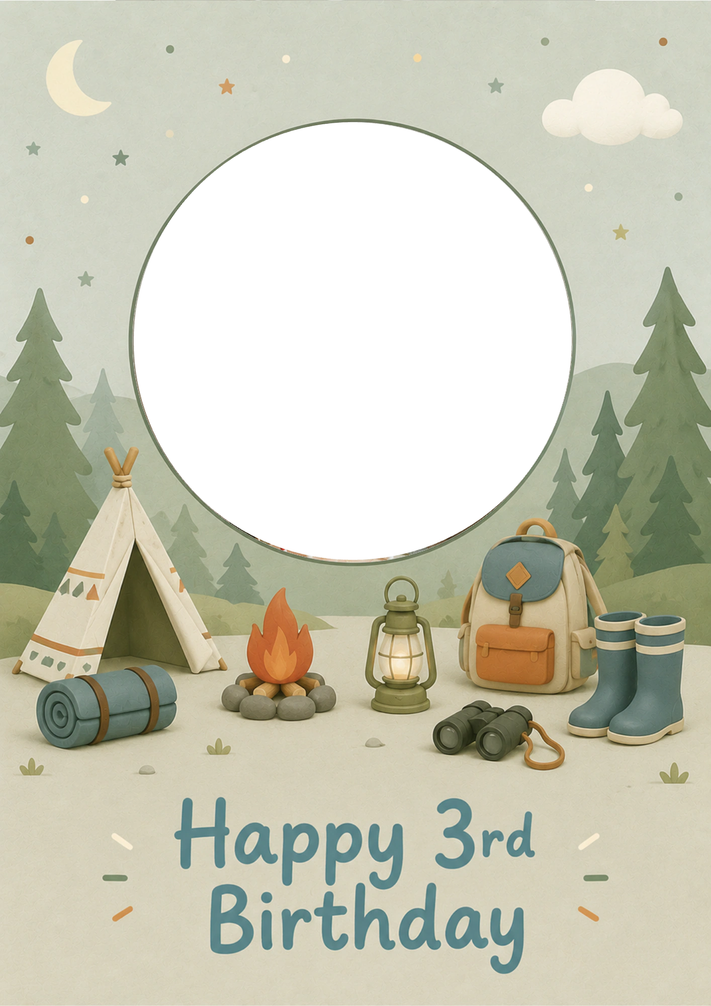 Birthdays - Personalised Card — with punch holes