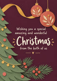 Load image into Gallery viewer, Christmas - Personalised Card — with punch holes
