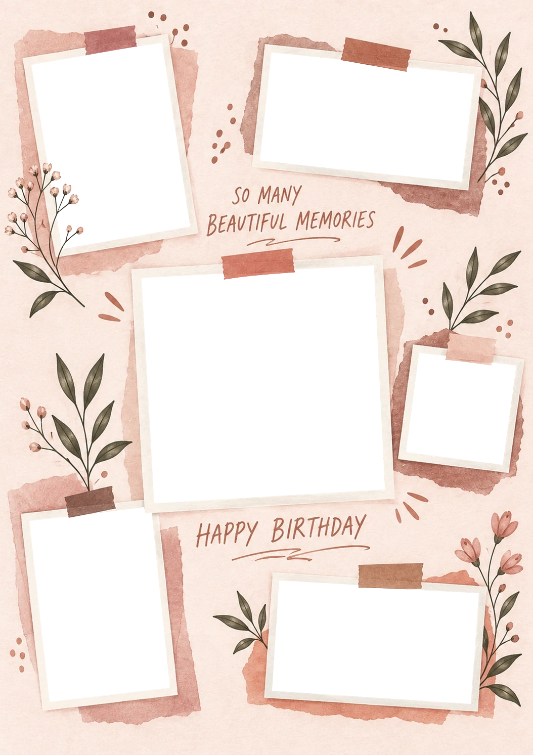 Birthdays - Personalised Card — with punch holes