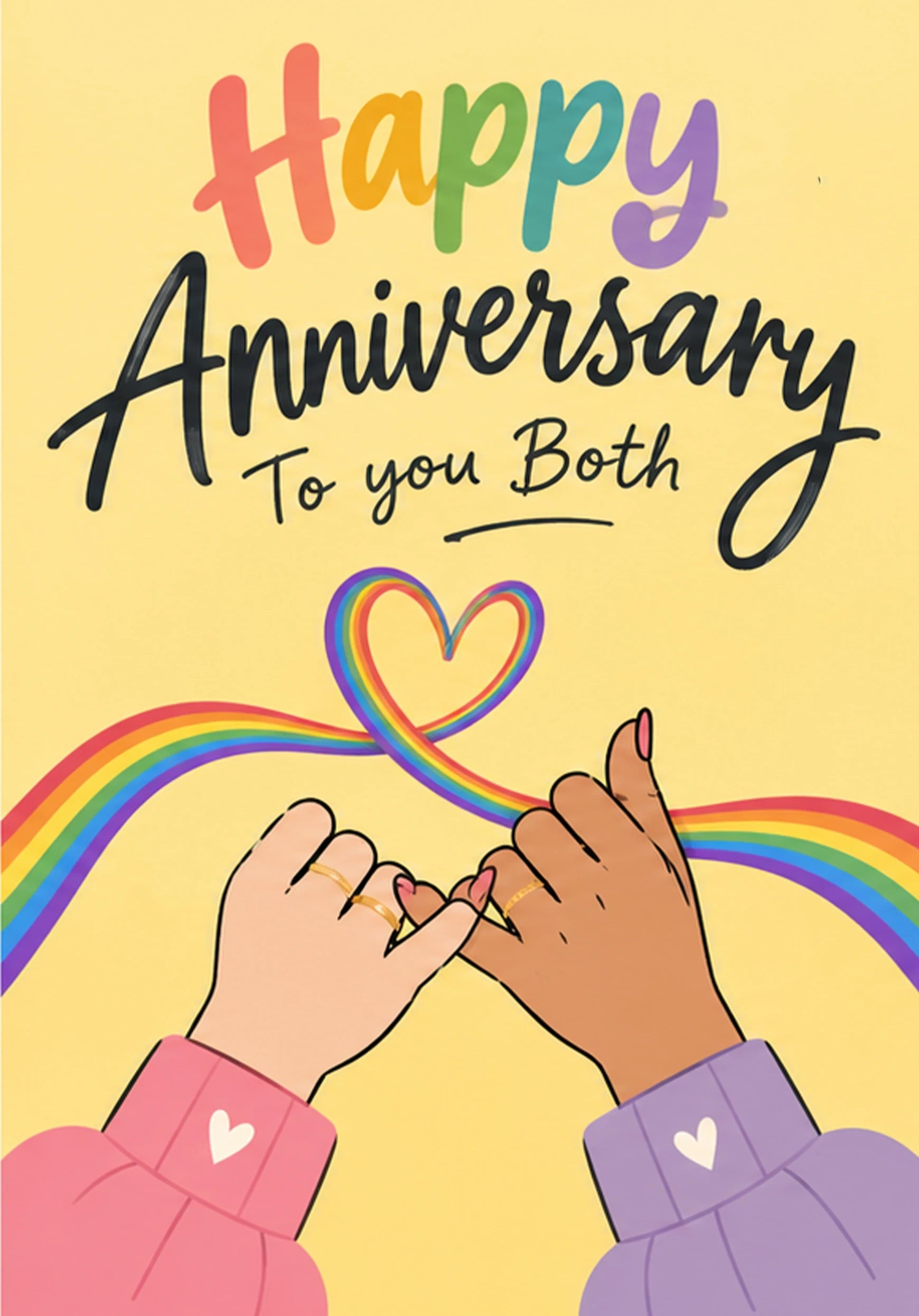 Anniversary - Personalised Card — with punch holes