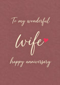 Load image into Gallery viewer, Anniversary - Personalised Card — with punch holes
