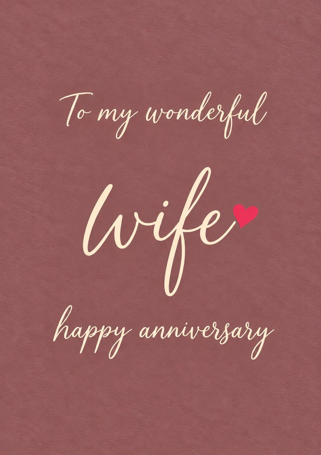 Anniversary - Personalised Card — with punch holes