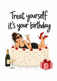 Load image into Gallery viewer, Birthdays - Personalised Card — with punch holes
