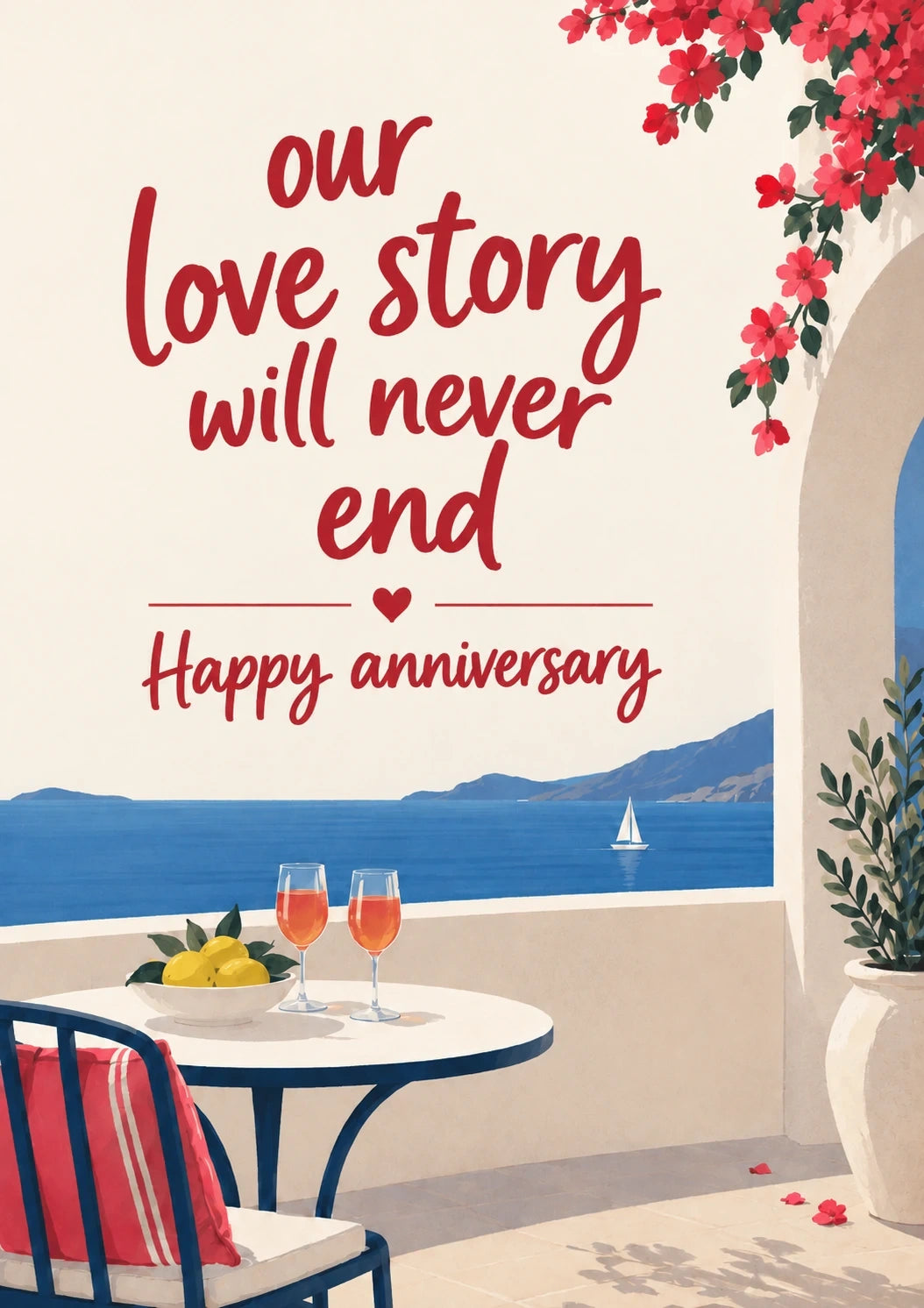 Anniversary - Personalised Card — with punch holes