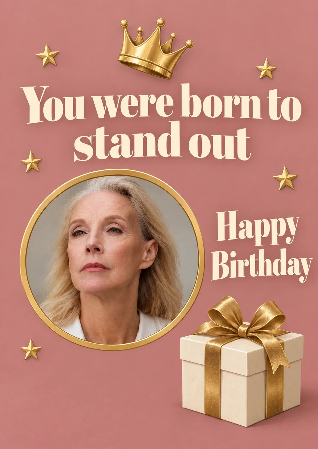 Birthdays - Personalised Card — with punch holes