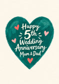 Load image into Gallery viewer, Anniversary - Personalised Card — with punch holes
