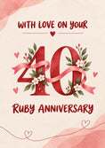 Load image into Gallery viewer, Anniversary - Personalised Card — with punch holes
