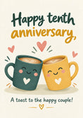 Load image into Gallery viewer, Anniversary - Personalised Card — with punch holes
