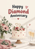 Load image into Gallery viewer, Anniversary - Personalised Card — with punch holes

