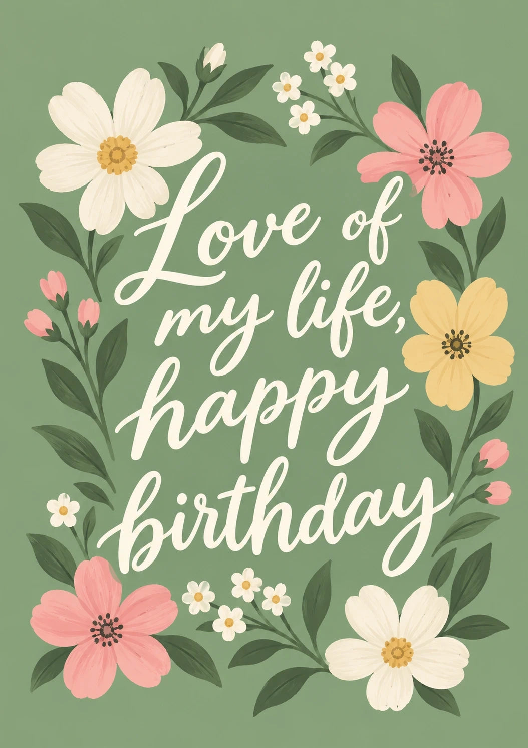 Birthdays - Personalised Card — with punch holes