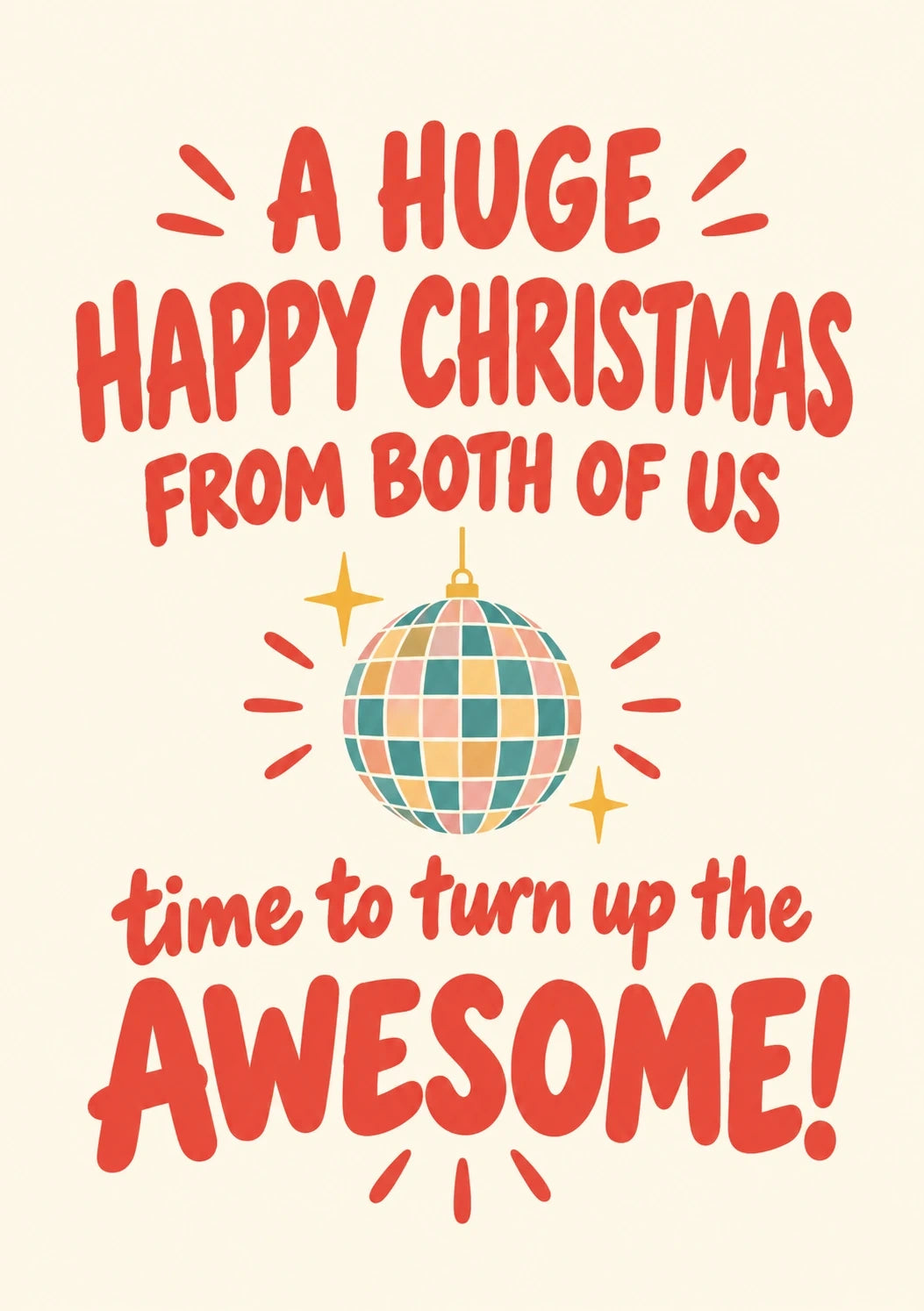 Christmas - Personalised Card — with punch holes