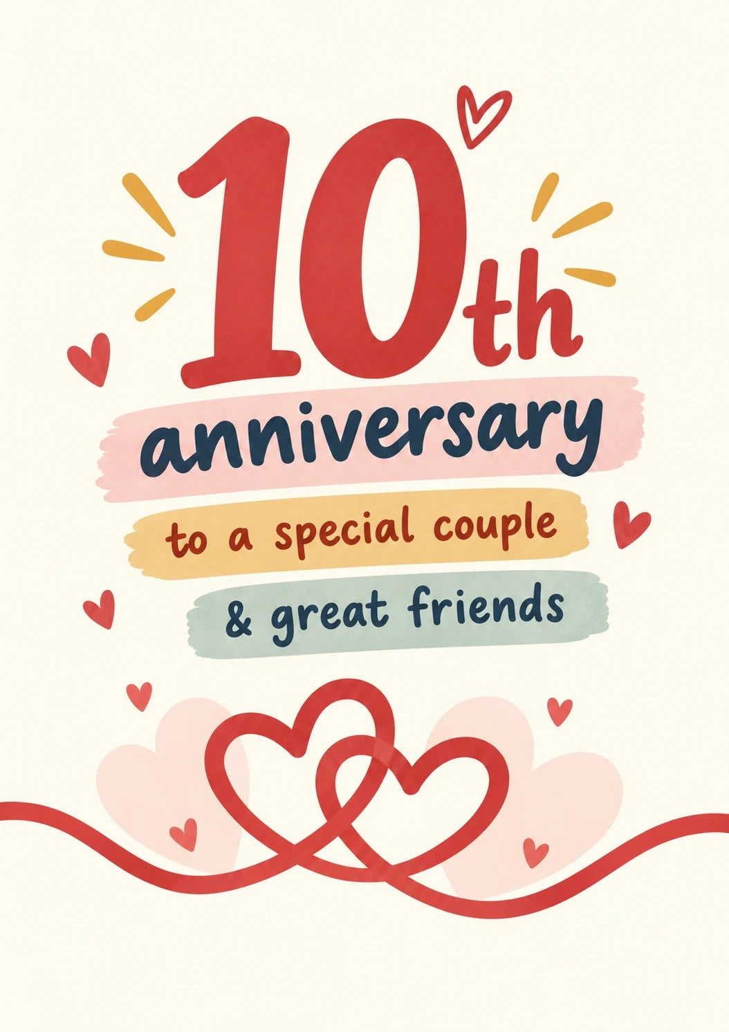 Anniversary - Personalised Card — with punch holes