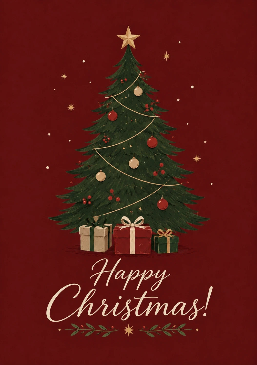 Christmas - Personalised Card — with punch holes