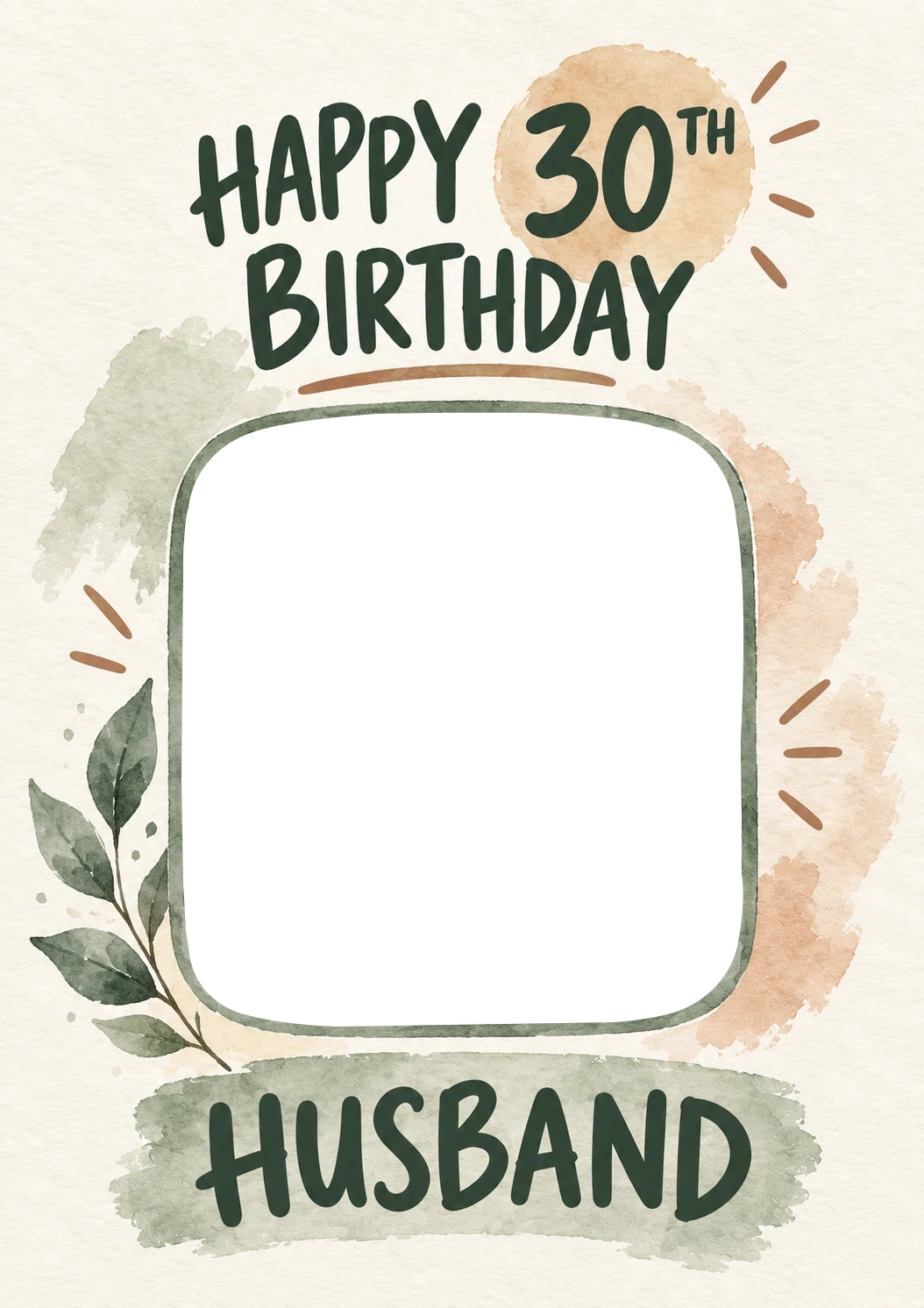 Birthdays - Personalised Card — with punch holes