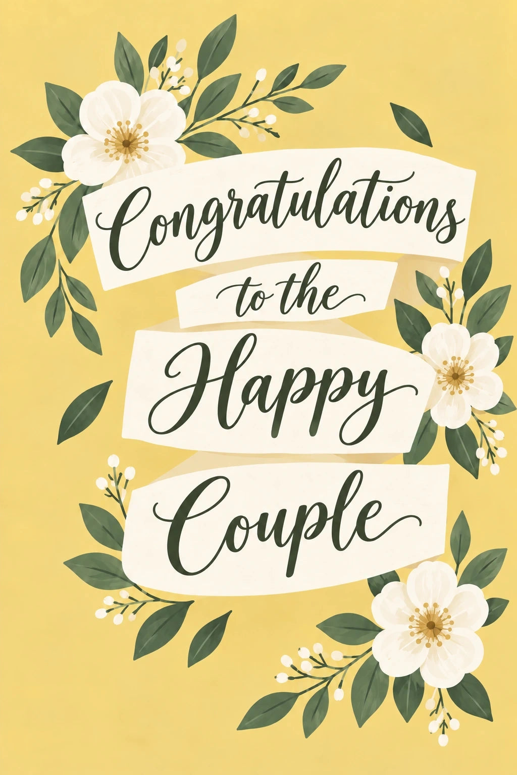 Weddings - Personalised Card — with punch holes