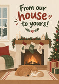 Load image into Gallery viewer, Christmas - Personalised Card — with punch holes
