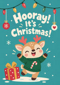 Load image into Gallery viewer, Christmas - Personalised Card — with punch holes
