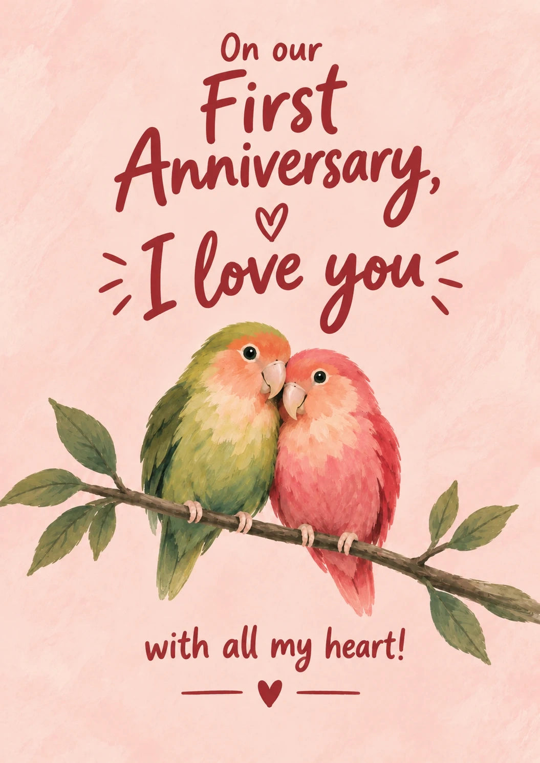 Anniversary - Personalised Card — with punch holes