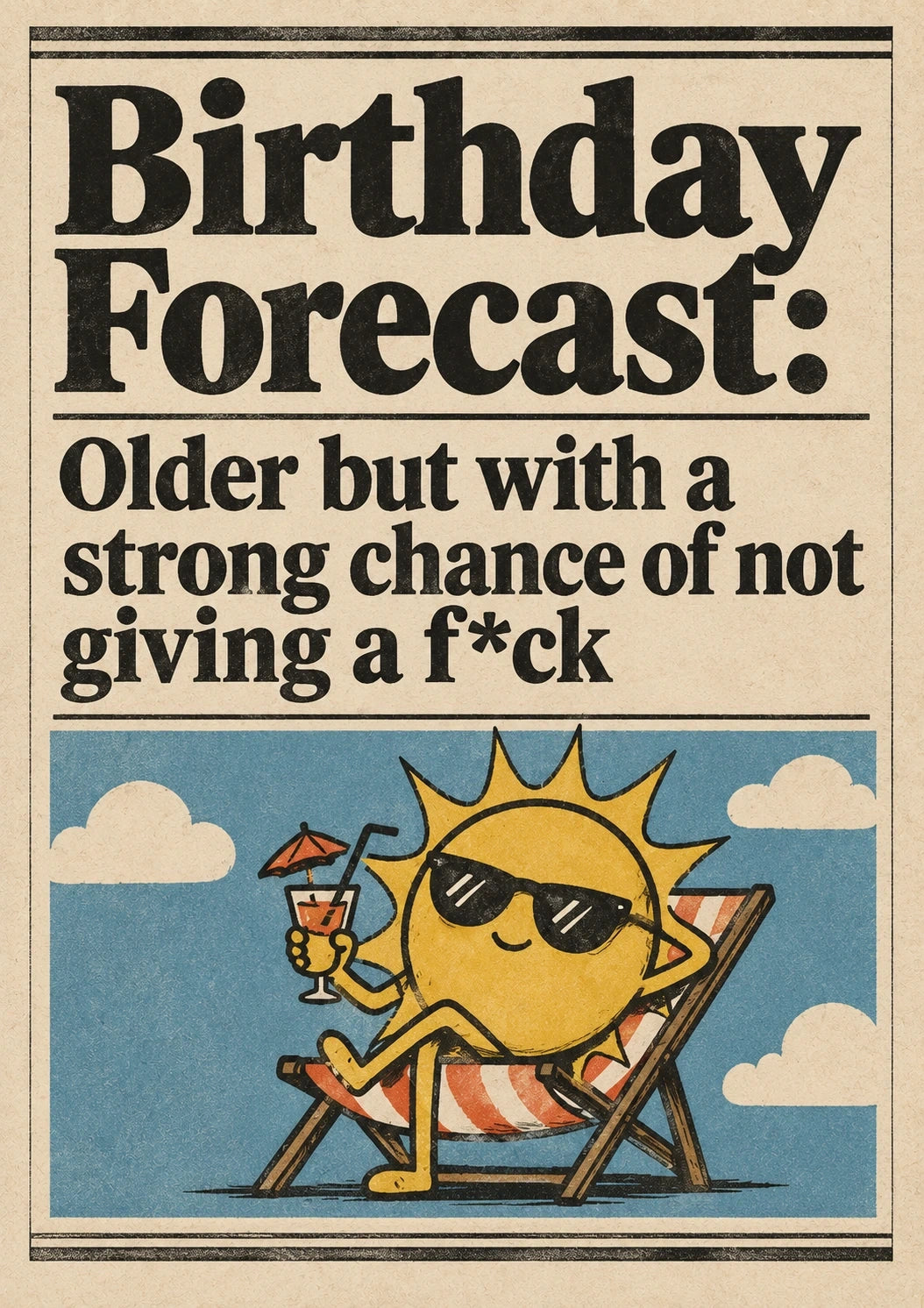 Birthdays - Personalised Card — with punch holes