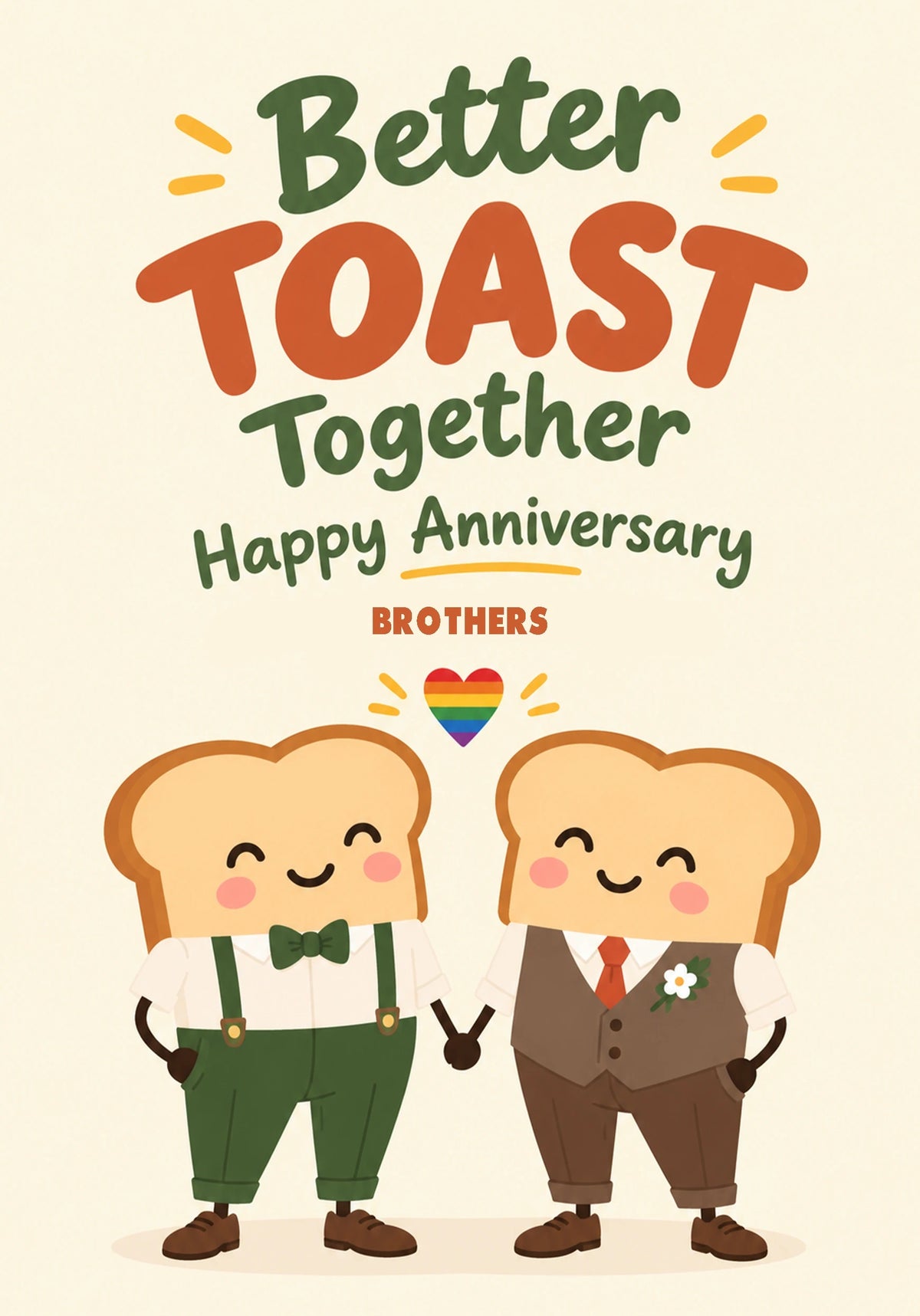 Anniversary - Personalised Card — with punch holes