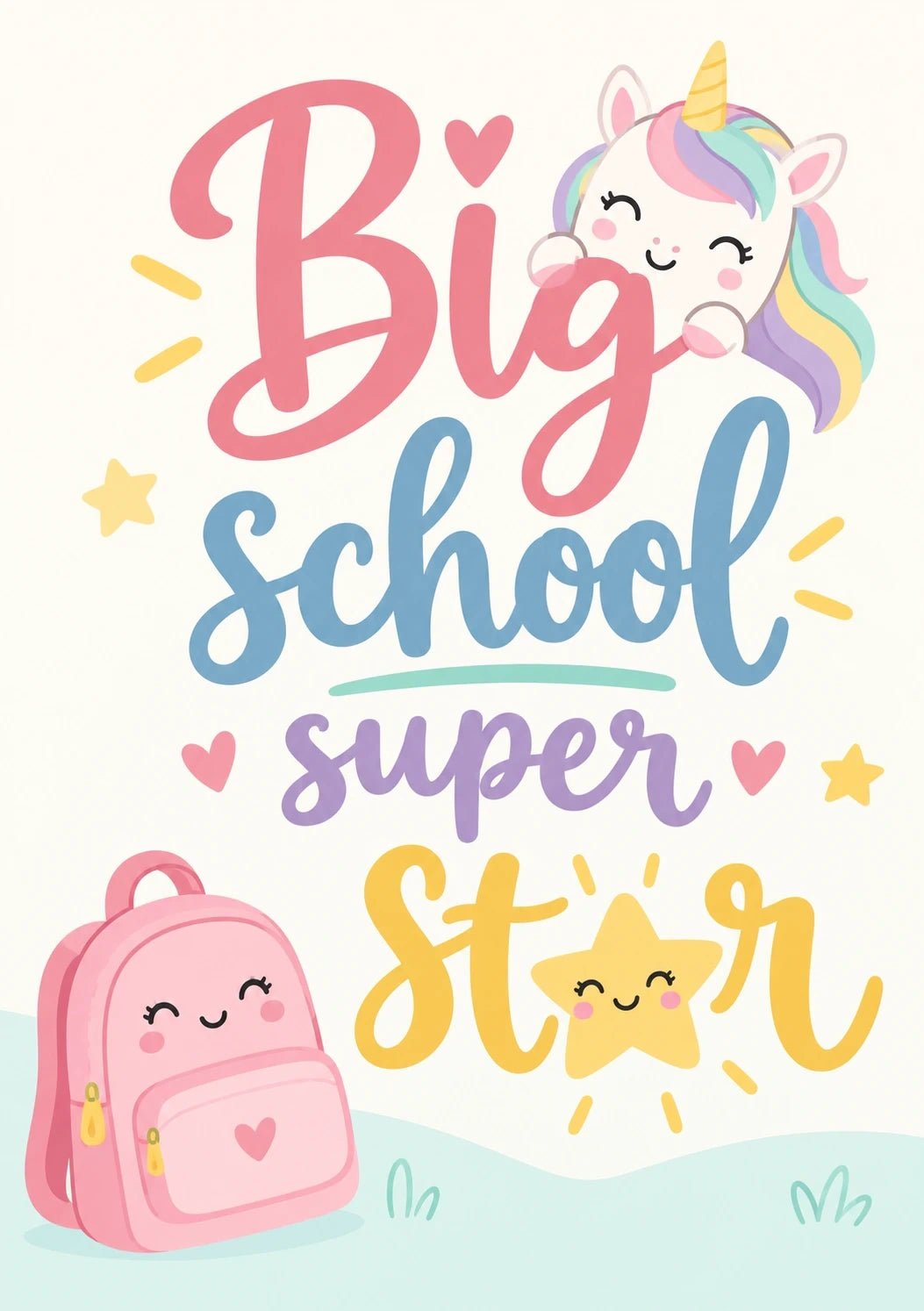 Back to school - Personalised Card — with punch holes