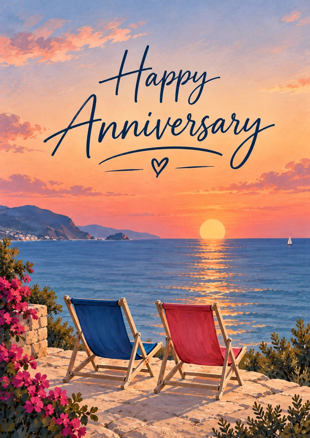 Anniversary - Personalised Card — with punch holes