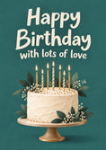 Load image into Gallery viewer, Birthdays - Personalised Card — with punch holes
