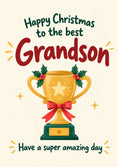 Load image into Gallery viewer, Christmas - Personalised Card — with punch holes
