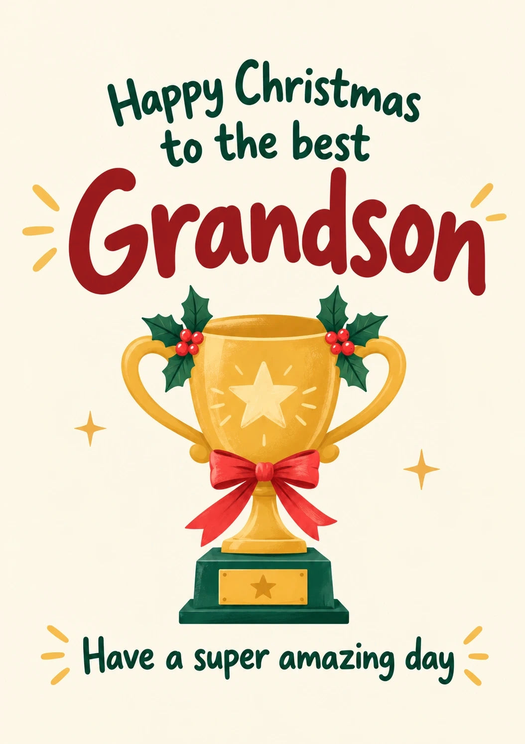 Christmas - Personalised Card — with punch holes
