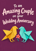 Load image into Gallery viewer, Anniversary - Personalised Card — with punch holes
