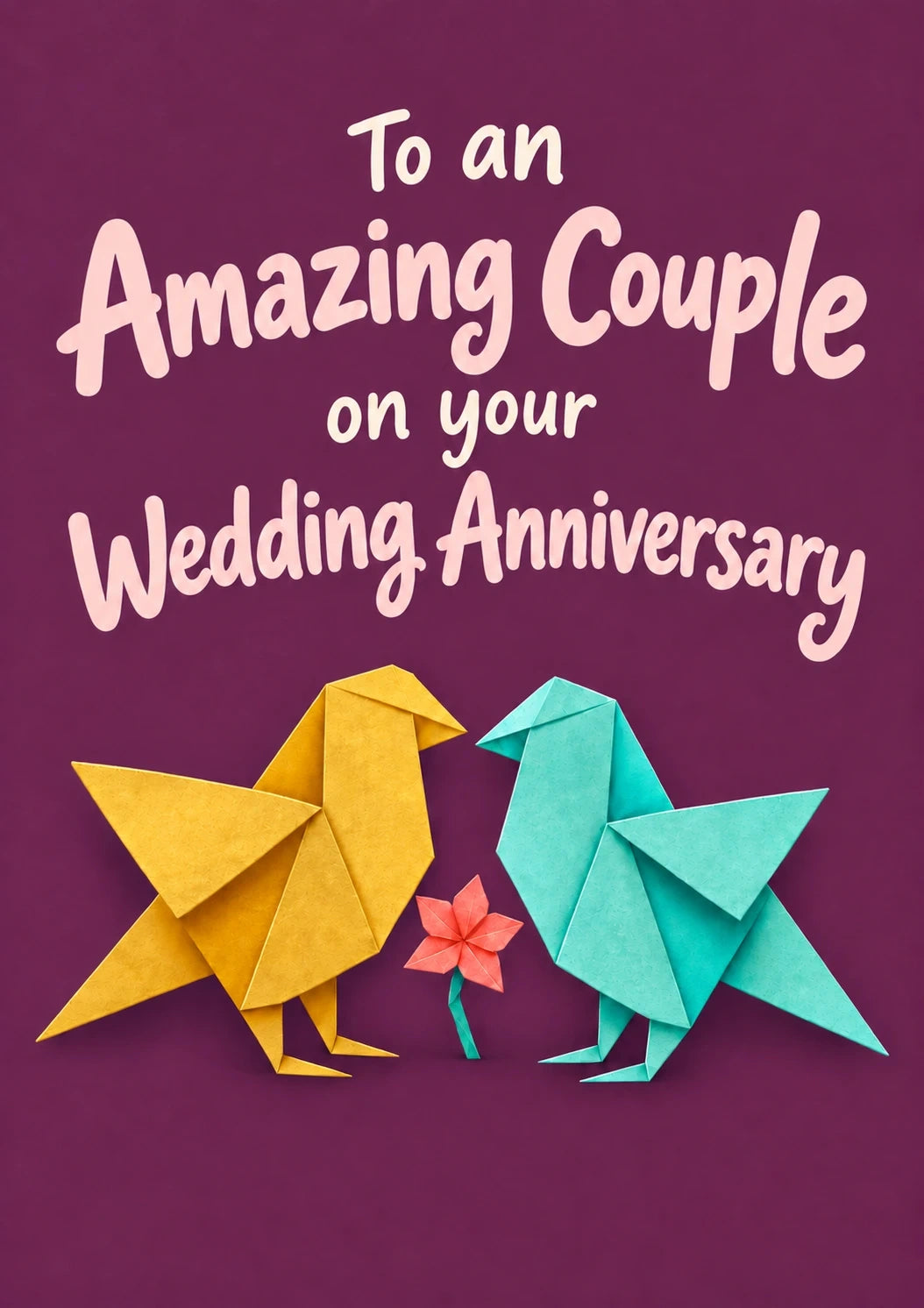 Anniversary - Personalised Card — with punch holes