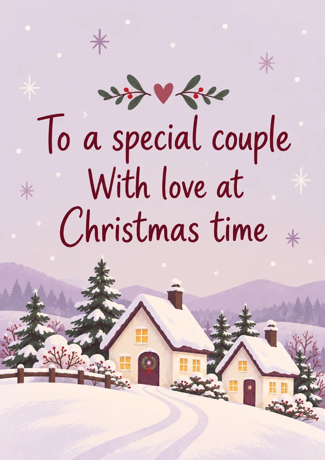 Christmas - Personalised Card — with punch holes