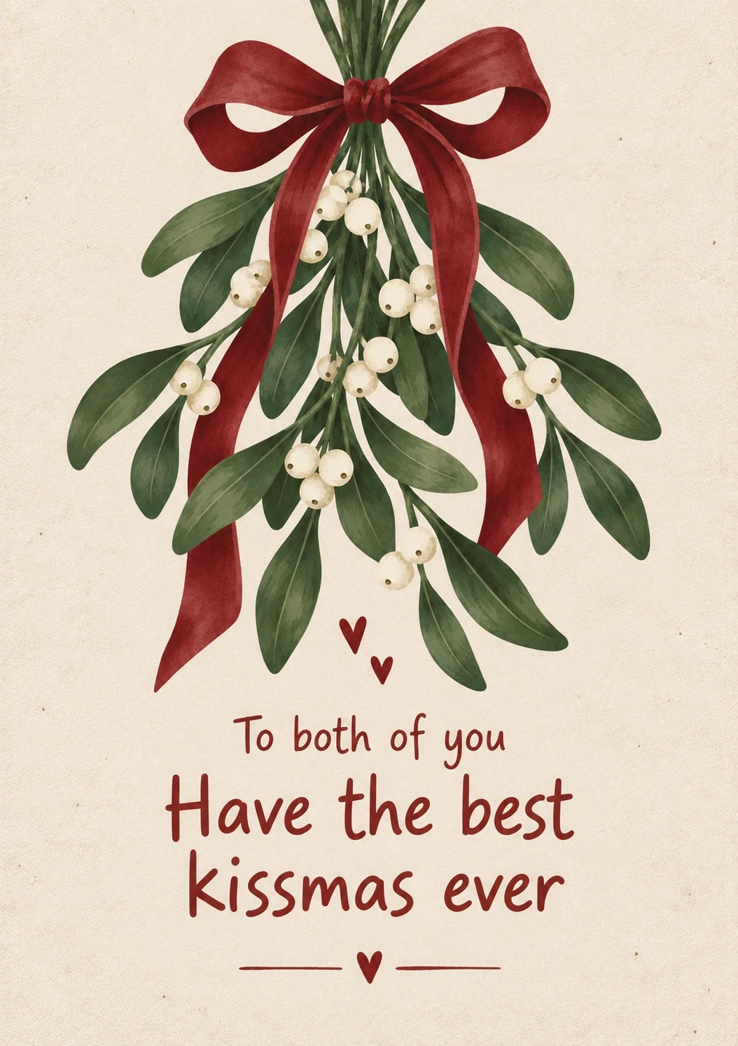 Christmas - Personalised Card — with punch holes