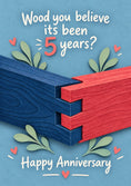 Load image into Gallery viewer, Anniversary - Personalised Card — with punch holes
