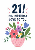 Load image into Gallery viewer, Birthdays - Personalised Card — with punch holes
