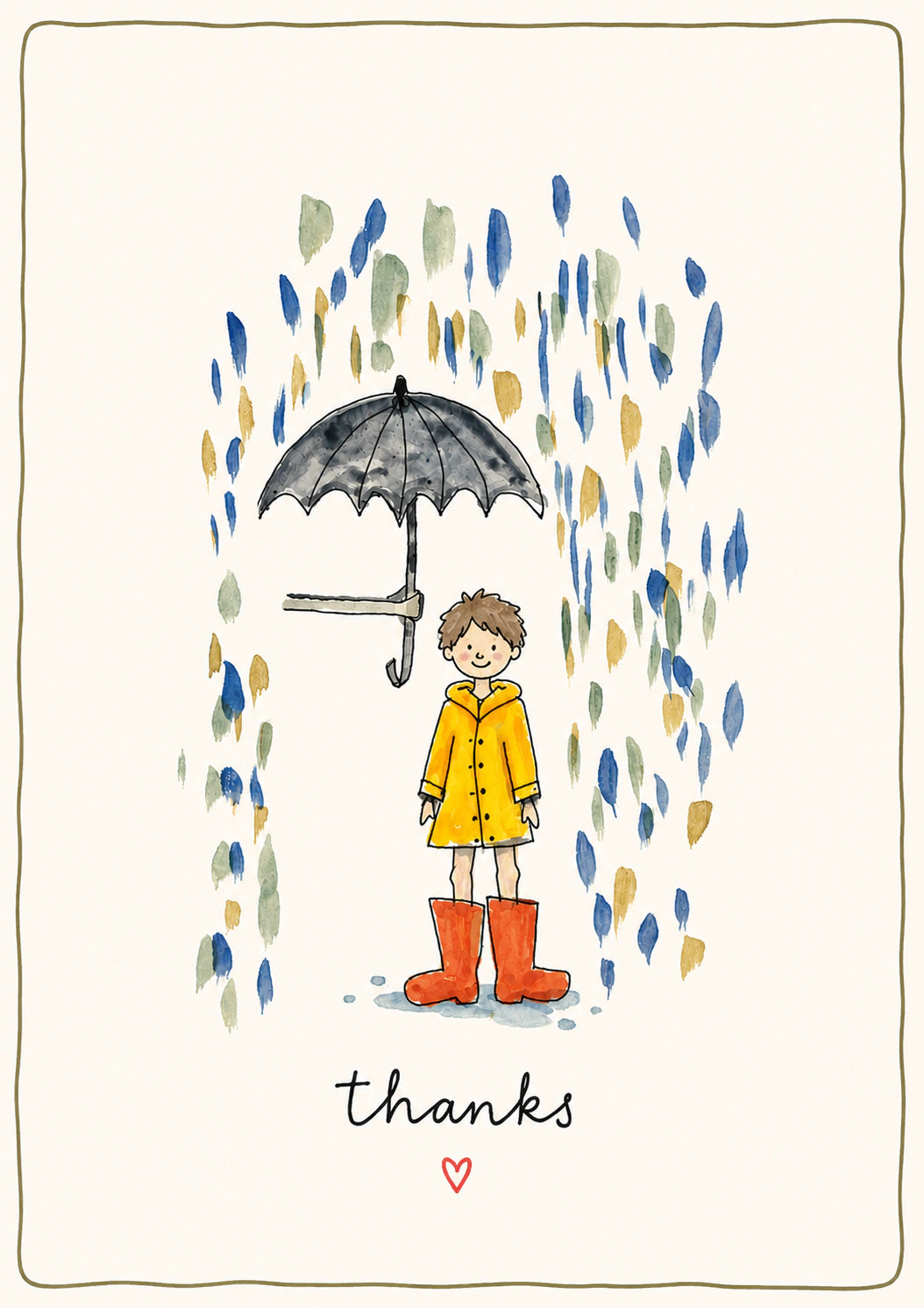 Thank You - Personalised Card — with punch holes