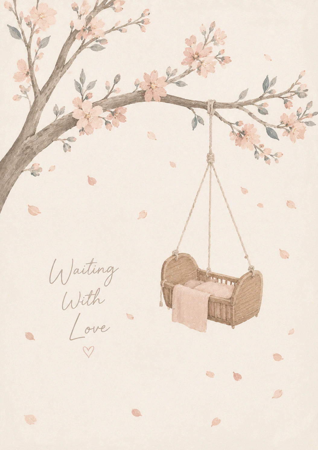 Pregnancy - Personalised Card — with punch holes